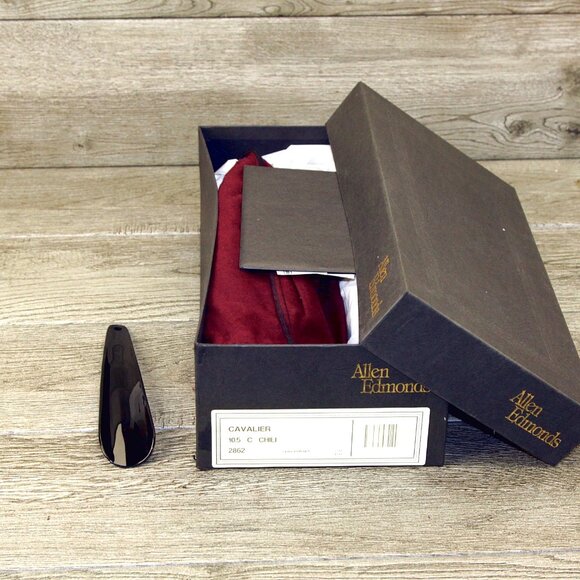 * NIB * $395 Allen Edmonds CAVALIER 10.5 C ( fits 10 E ) Chili * add $15 Trees main image 4